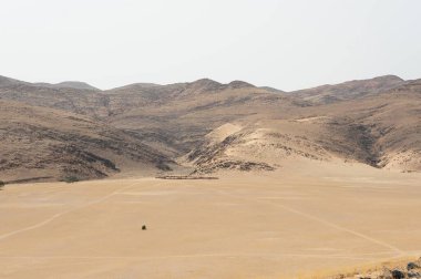 İsrail 'deki Negev Çölü manzarası