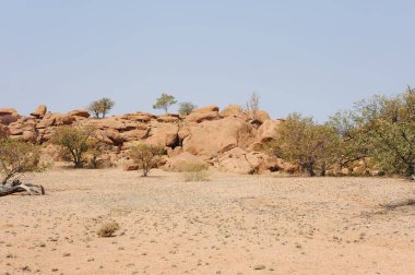 Fas 'taki Sahara' da çölün manzarası.