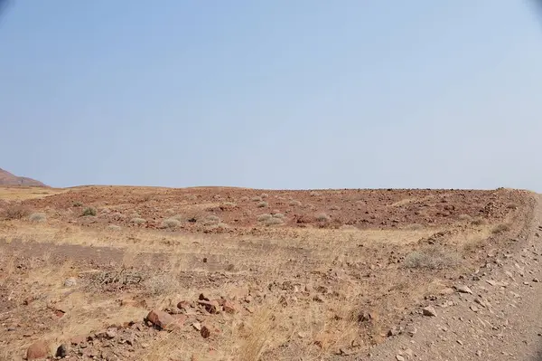 İsrail 'deki ölü denizin ortasında yol.