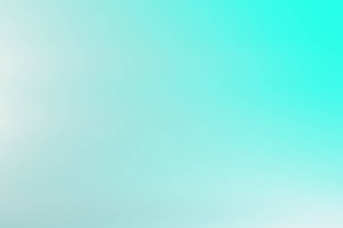 Yumuşak turkuaz ve beyaz renklere sahip soyut gradyan arkaplan, modern tasarımlar için ideal