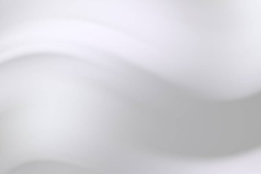 Yaratıcı kullanım için beyaz ve gri tonlarında nazik kıvrımlarla yumuşak, akışkan soyut arkaplan