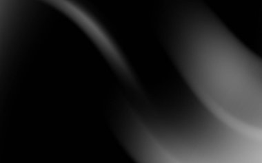 Yumuşak eğimleri ve akış eğrileri olan soyut siyah ve beyaz dalga deseni