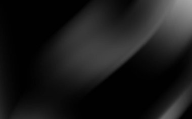 Pürüzsüz akış eğrileri ve gradyanlarıyla soyut monokrom arkaplanı sakin bir atmosfer yaratıyor