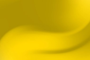 Pürüzsüz kıvrımları olan parlak sarı soyut arkaplan, yaratıcı tasarım ve sunumlar için ideal
