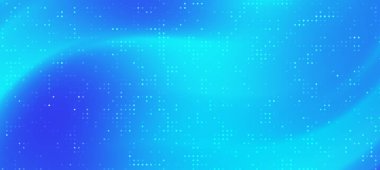 İnce noktalı soyut mavi eğimli arkaplan dijital bir atmosfer yaratıyor