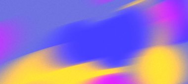 Mavi, sarı ve pembe renklerin pürüzsüz bir şekilde harmanlandığı soyut renkli arkaplan