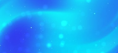 Yumuşak dalgalar ve parlayan bokeh efektleri ile soyut mavi ve turkuaz arkaplan