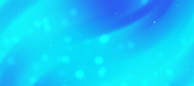 Yumuşak bokeh efektleri ve akan dalgalarla soyut mavi ve turkuaz gradyan arkaplan