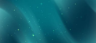 Dönen gök mavisi renkleri ve ışıldayan yıldızlarla soyut kozmik arkaplan, dijital tasarımlar için ideal.