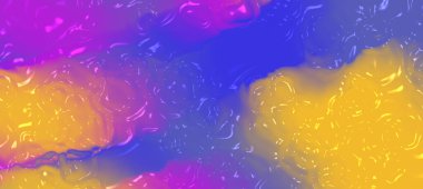 Mor, pembe ve sarı renkli kıvrımları olan soyut renkli bir arka plan.