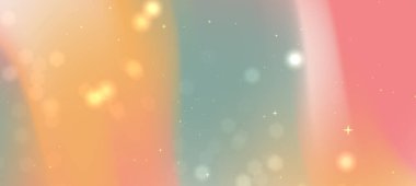Yumuşak pastel gradyan arka plan, parlak bokeh ışıkları, sakin tasarım projeleri için ideal.