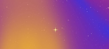 Dijital Sanat ve Tasarımda Kullanım İçin Yıldızlar ve Gradyan Renkleriyle Canlı Kozmik Arkaplan