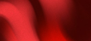 Yumuşak dalgalar ve gradyanlarla soyut kırmızı kumaş dokusu dinamik bir görsel etki yaratır