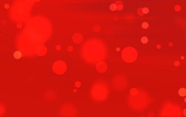 Yumuşak bokeh ışıkları olan soyut kırmızı arkaplan sıcak ve davetkar bir atmosfer yaratıyor