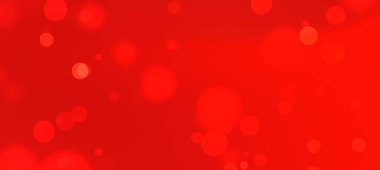 Yumuşak bokeh ışıklarıyla canlı kırmızı arka plan sıcak, şenlikli bir atmosfer yaratıyor.