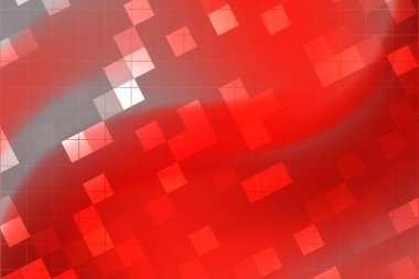 Yumuşak eğimli ve değişken opaklığa sahip soyut kırmızı geometrik desen, canlı bir arkaplan oluşturur