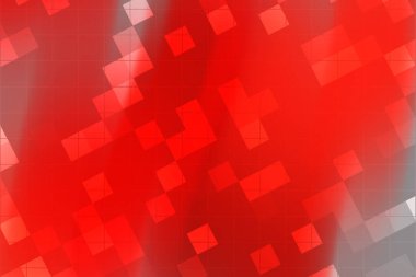 Değişen opaklık ve şekillerle soyut kırmızı geometrik desen dinamik bir görsel etki yaratır