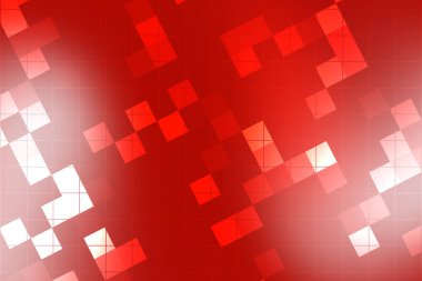 Değişen opaklık şekilleriyle soyut kırmızı geometrik desen modern bir estetik tasarım yaratıyor