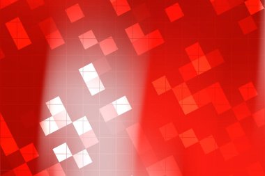 Değişen gölgeler ve şeffaflık ile soyut kırmızı geometrik desen canlı bir arkaplan oluşturur