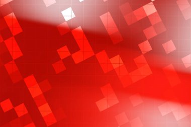 Değişen şekil ve şeffaflığa sahip soyut kırmızı geometrik desen, arka plan veya tasarımlar için uygundur