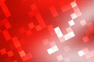 Değişen şekilleri ve şeffaflığı olan soyut kırmızı geometrik desen, arka planlar için uygundur