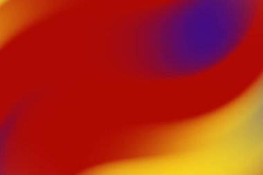 Kırmızı, sarı ve mor soyut kıvrımlı renkler canlı ve dinamik bir arkaplan oluşturuyor.