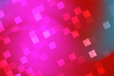 Renkli kareler ve gradyanlarla soyut canlı arkaplan, dijital tasarım ve duvar kağıtları için ideal