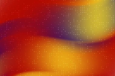 Kırmızı, turuncu ve sarı renkli soyut ve canlı bir zemin, sıcak bir atmosfer yaratıyor.