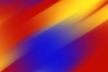 Kırmızı, sarı ve mavinin dalgalı renkleriyle soyut ve canlı bir arka plan, dinamik bir görsel efekt yaratır.