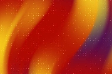 Kırmızı, turuncu ve sarı renkli dalgalarla soyut, canlı bir arka plan, dinamik bir his yaratıyor.