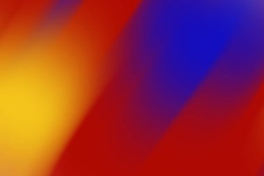 Kırmızı, sarı ve mavi renklerle kusursuz bir şekilde harmanlanmış soyut, canlı bir arkaplan.