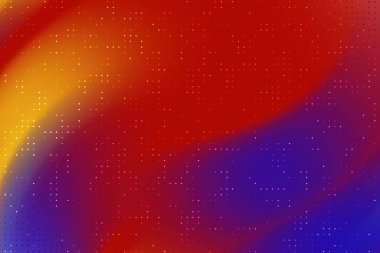 Kırmızı, turuncu ve mavi kıvrımlı girdap renkleri olan soyut, enerjik arkaplan, tasarım için ideal.