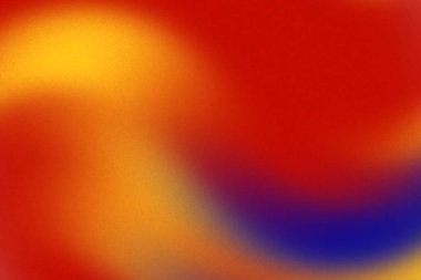 Kırmızı, turuncu ve mavi renkli soyut kıvrımlar dinamik bir arka plan etkisi yaratıyor.