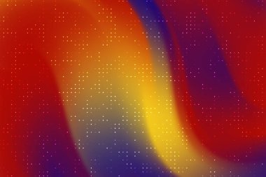 Değişken renkleri olan soyut canlı dalga deseni kırmızıdan sarıya ve maviye dönüşüyor