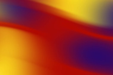 Kırmızı, sarı ve mor renkli soyut canlı dalgalar dinamik bir akışa kusursuz bir şekilde karışır.