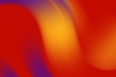 Canlı kırmızı ve turuncu renklerin soyut dalgaları pürüzsüz bir şekilde harmanlanarak dinamik bir zemin oluşturur.