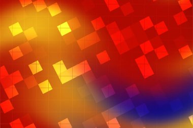 Sıcak tonlarda harmanlanan geometrik şekilli renkli soyut arkaplan tasarım projeleri için uygun