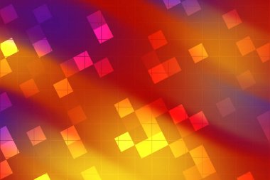 Geometrik şekilli renkli soyut arkaplan canlı ve dinamik bir model oluşturuyor