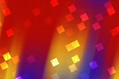 Canlı geometrik şekiller ve gradyanlarla renkli soyut arkaplan dinamik bir görsel etki yaratıyor