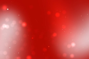 Yumuşak kırmızı eğimli arka plan ve bokeh ışıkları sıcak, davetkar bir atmosfer yaratıyor