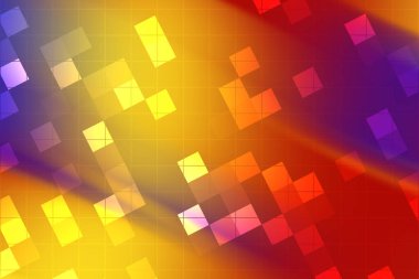 Renkli geometrik şekiller ve gradyanlar içeren canlı soyut arkaplan tasarım projeleri için ideal