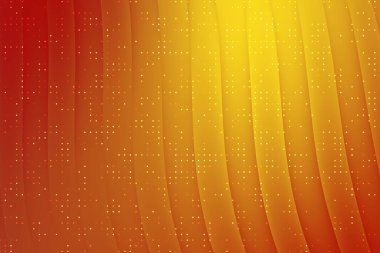 Kırmızı ve sarı renkli dalgalı desenlerle dolu canlı ve soyut bir arka plan, sıcak bir atmosfer yaratıyor.