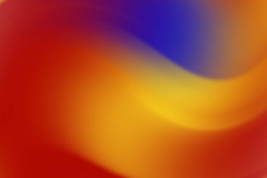 Canlı, soyut, turuncu, sarı ve mavi kıvrımlar dinamik bir desen içinde kusursuz bir şekilde harmanlanıyor.