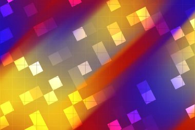 Geometrik şekillere ve tasarım kullanımı için canlı gradyanlara sahip soyut renkli arkaplan