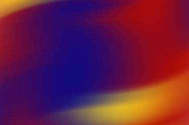 Kırmızı, mavi ve sarı renkleri harmanlayan pürüzsüz eğimli soyut renkli arkaplan