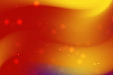 Kıvrımlı kırmızı, sarı ve turuncu renkli soyut renkli arka plan, canlı bir atmosfer yaratıyor.