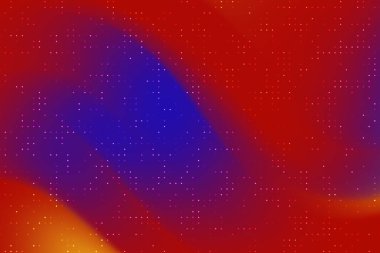 Dijital sanat için ideal, pürüzsüz harmanlanmış canlı kırmızı ve mavi dalgalarla soyut renkli arkaplan