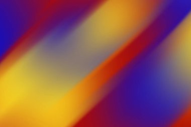 Kırmızı, sarı ve mavi harmanlanmış parlak çizgilerle soyut renkli arkaplan