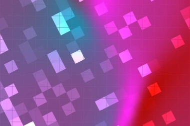 Canlı kareler ve gradyanlarla soyut renkli geometrik desen dinamik bir görsel etki yaratır (1)