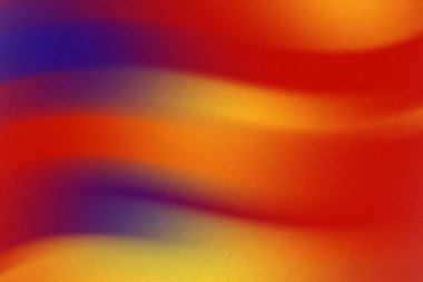 Kırmızı, turuncu ve sarı soyut renkli dalgalar pürüzsüz bir şekilde harmanlanarak canlı bir zemin oluşturur.